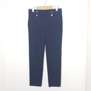 89th & Madison Blue Straight Legged Dress Pants Trouser Business Casual Pull-On